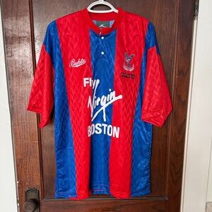 Crystal Palace Retro 1991 ZDS Cup Winners Bukta Jersey - Red/Blue, Size L